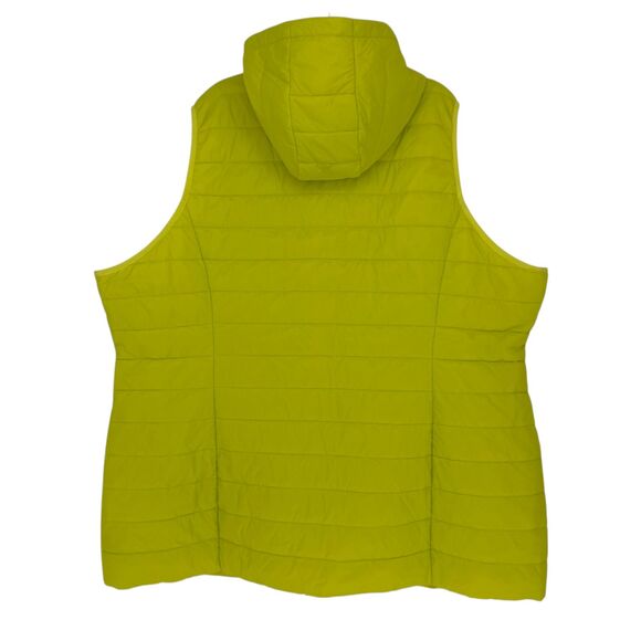 Torrid Packable Puffer Vest 4X 26 Yellow Hooded Full Zip Pockets Lightweight NWT - Picture 12 of 14